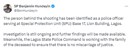 Man shot dead by police officer who tried to jump fuel queue in Lagos; police identifies officer responsible