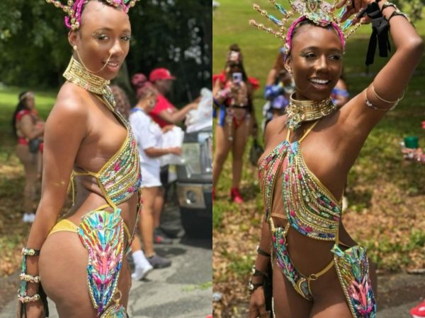 “Coconut head” Korra Obidi writes as she shares photos of herself in skimpy carnival costume