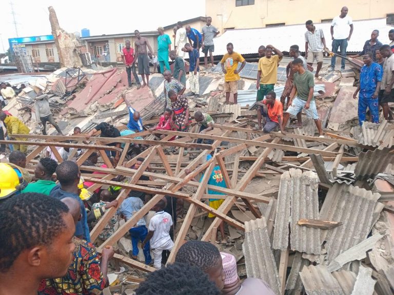 Many Worshippers feared dead as mosque collapses during prayers in Lagos