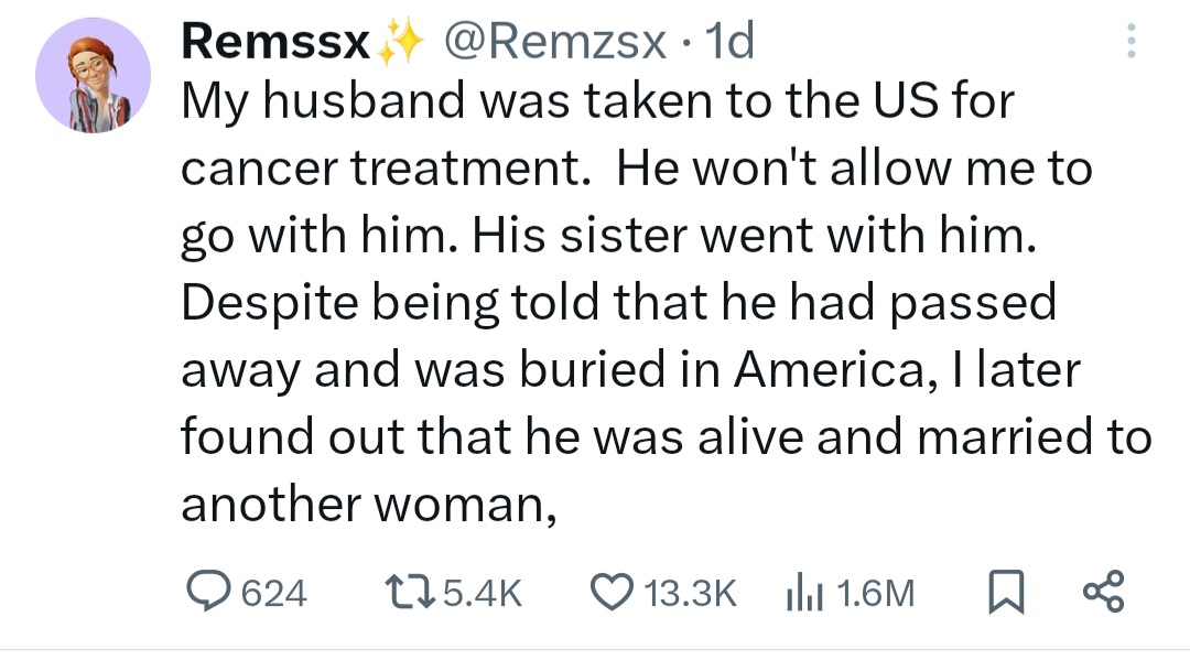 Woman narrates how her husband