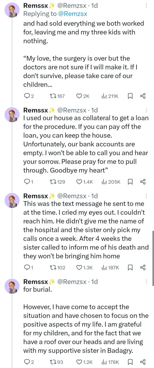 Woman narrates how her husband