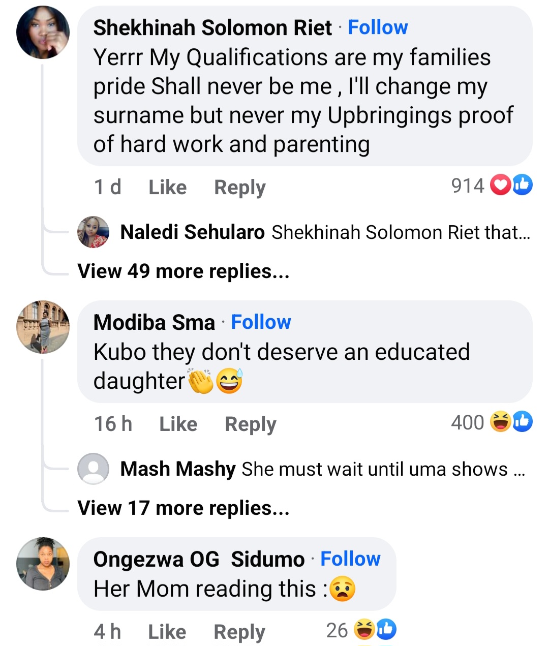 Man hails his highly-educated wife after she decided to change the name on her certificates to his family name