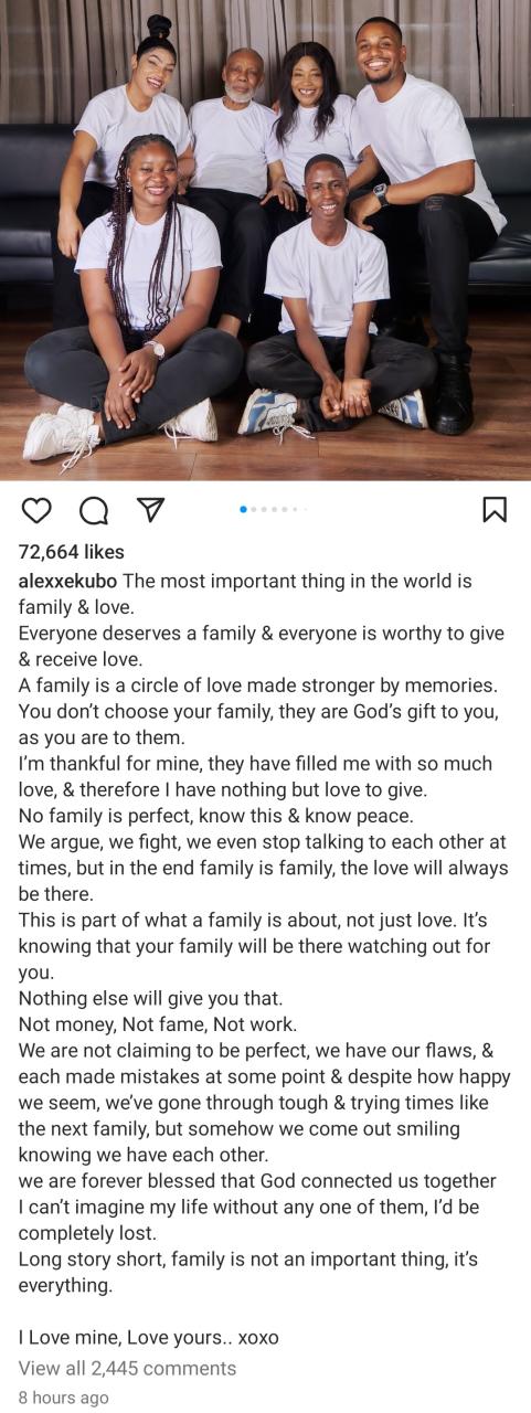"The most important thing in the world is family & love," Alexx Ekubo writes as he shows off his family (video)