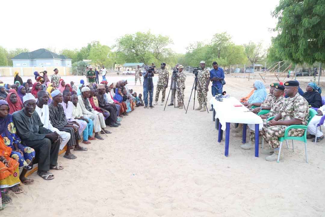 Sambisa forest operations: Nigerian Army hands over 350 rescued persons to Borno Government