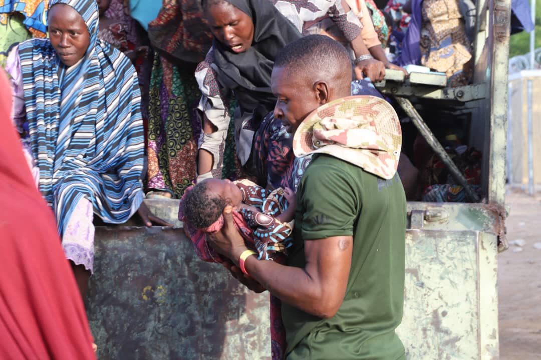 Sambisa forest operations: Nigerian Army hands over 350 rescued persons to Borno Government