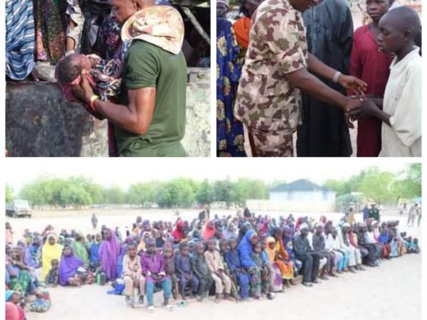 Sambisa forest operations: Nigerian Army hands over 350 rescued persons to Borno Government