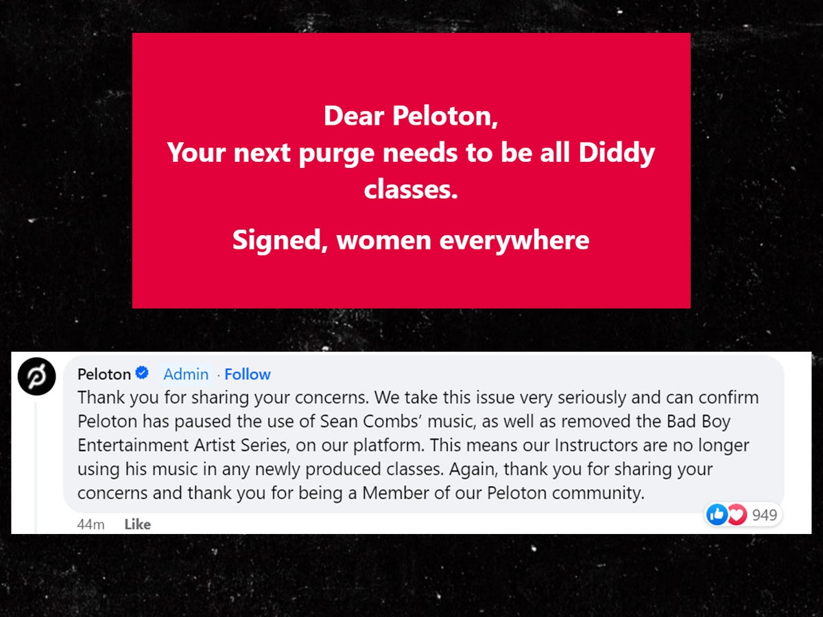 Peloton says it is removing Diddy music from all its classes