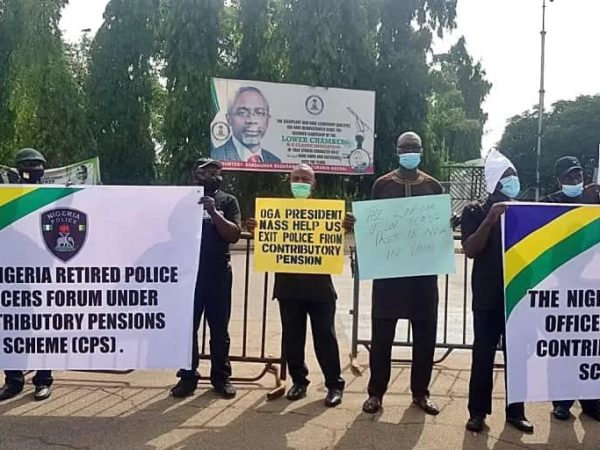 Retired Police Officers stage protest over unpaid pensions