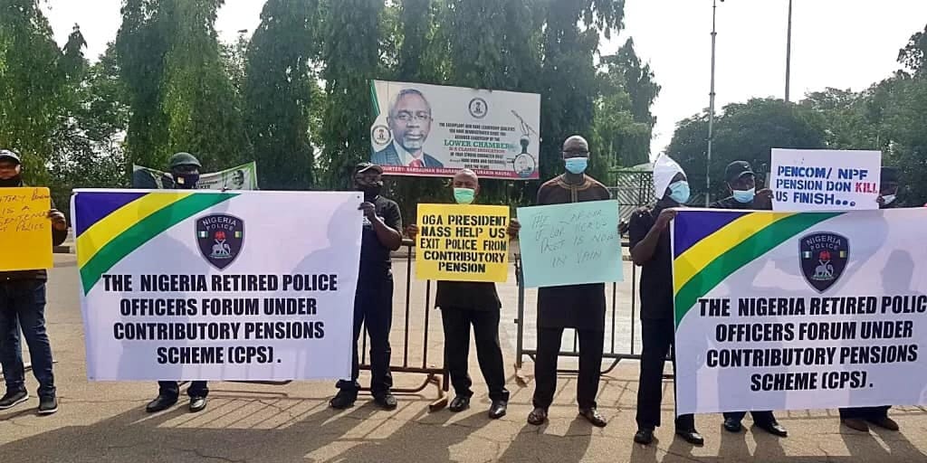 Retired Police Officers stage protest over unpaid pensions