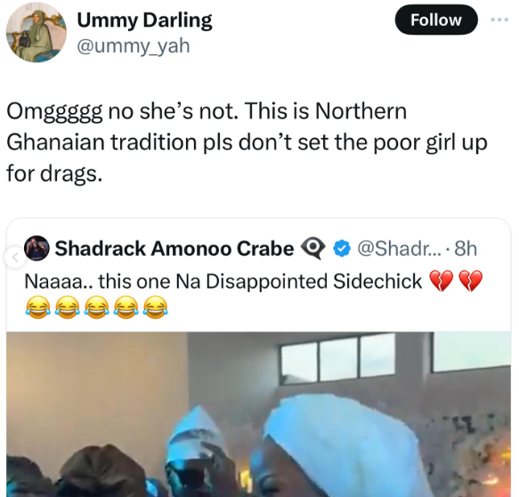This is Northern Ghanaian tradition - Ghanaians react to trending video of lady interrupting a groom while dancing at his wedding