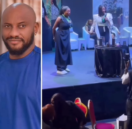 “I did not sit and wallow in self pity instead I picked myself up”- May Yul Edochie breaks down in tears while speaking at an event