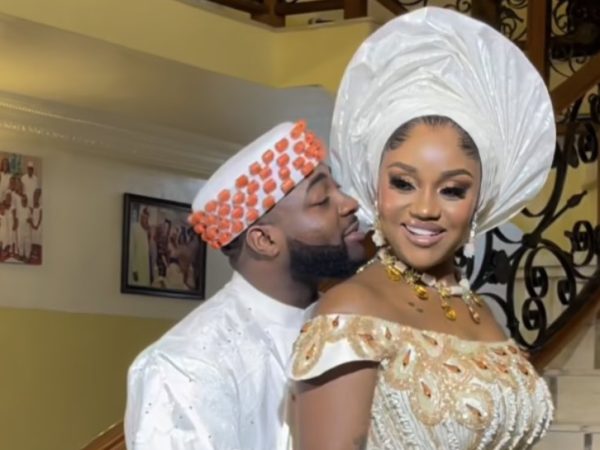 Chioma and Davido step out in their second wedding outfit (video)