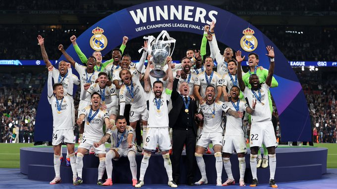 Real Madrid beat Borussia Dortmund 2-0 to win their 15th champions league title
