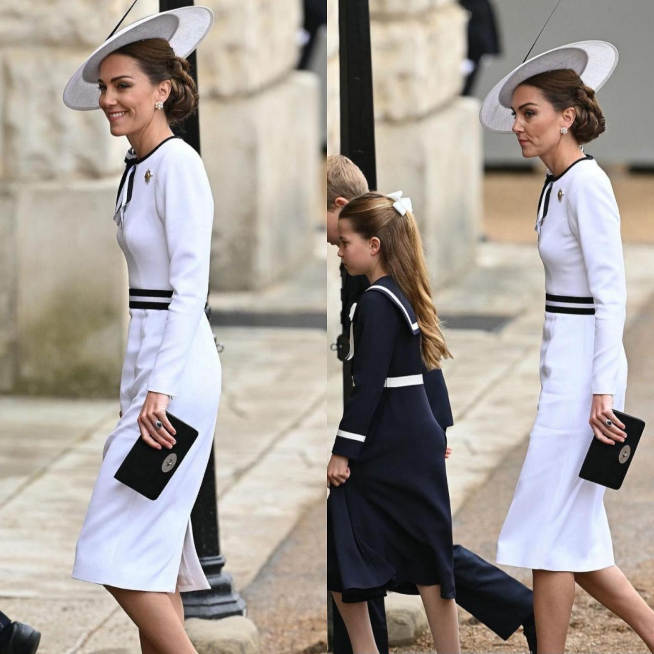 Kate Middleton makes first public appearance since cancer diagnosis as she attends Trooping the Colour (photos/videos)
