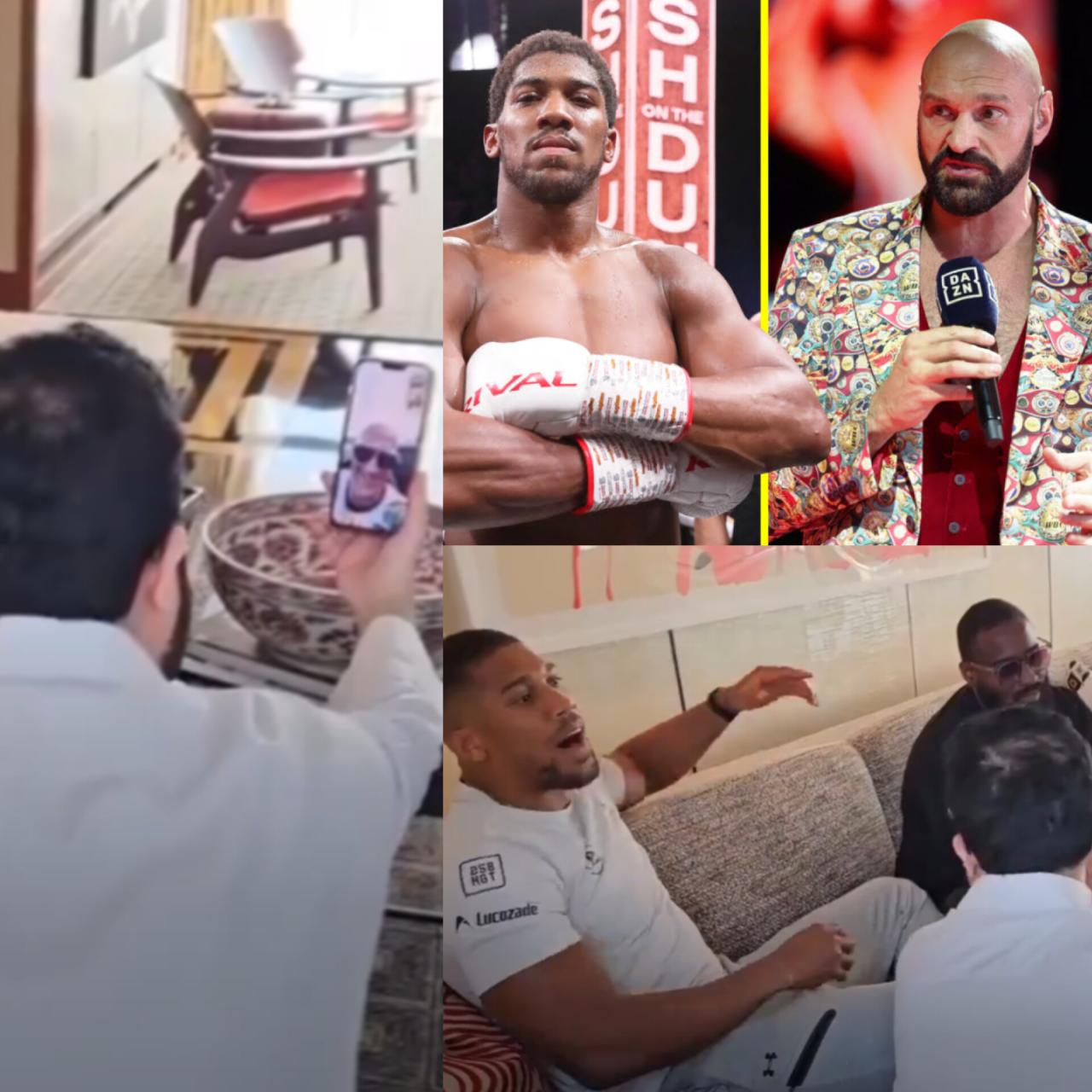 ‘I’m waiting for you’ – Watch Anthony Joshua and Tyson Fury trade blows on video call with each other