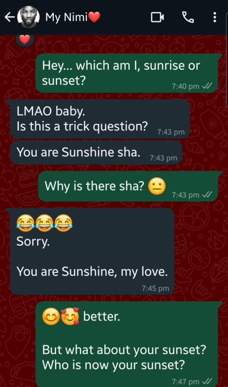 Adorable chat between Linda Ejiofor and husband Ibrahim Suleiman