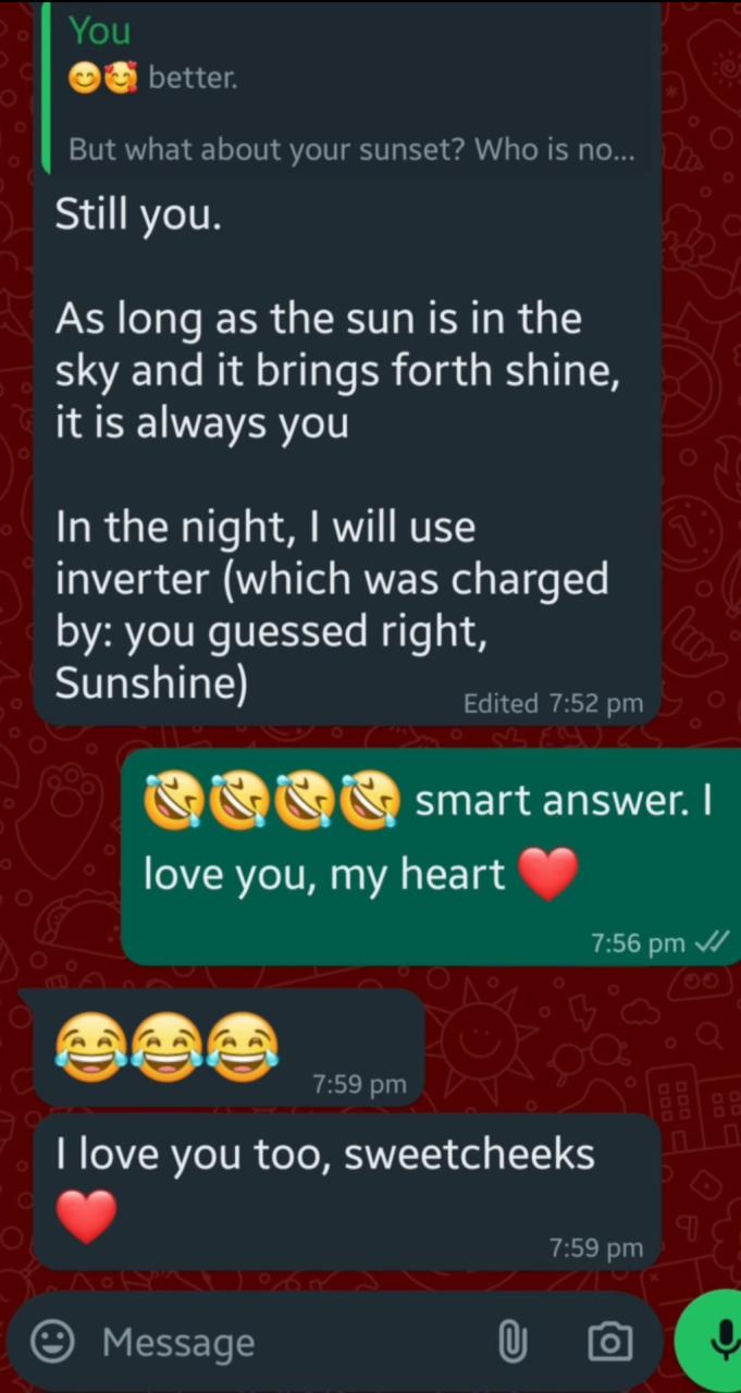 Adorable chat between Linda Ejiofor and husband Ibrahim Suleiman