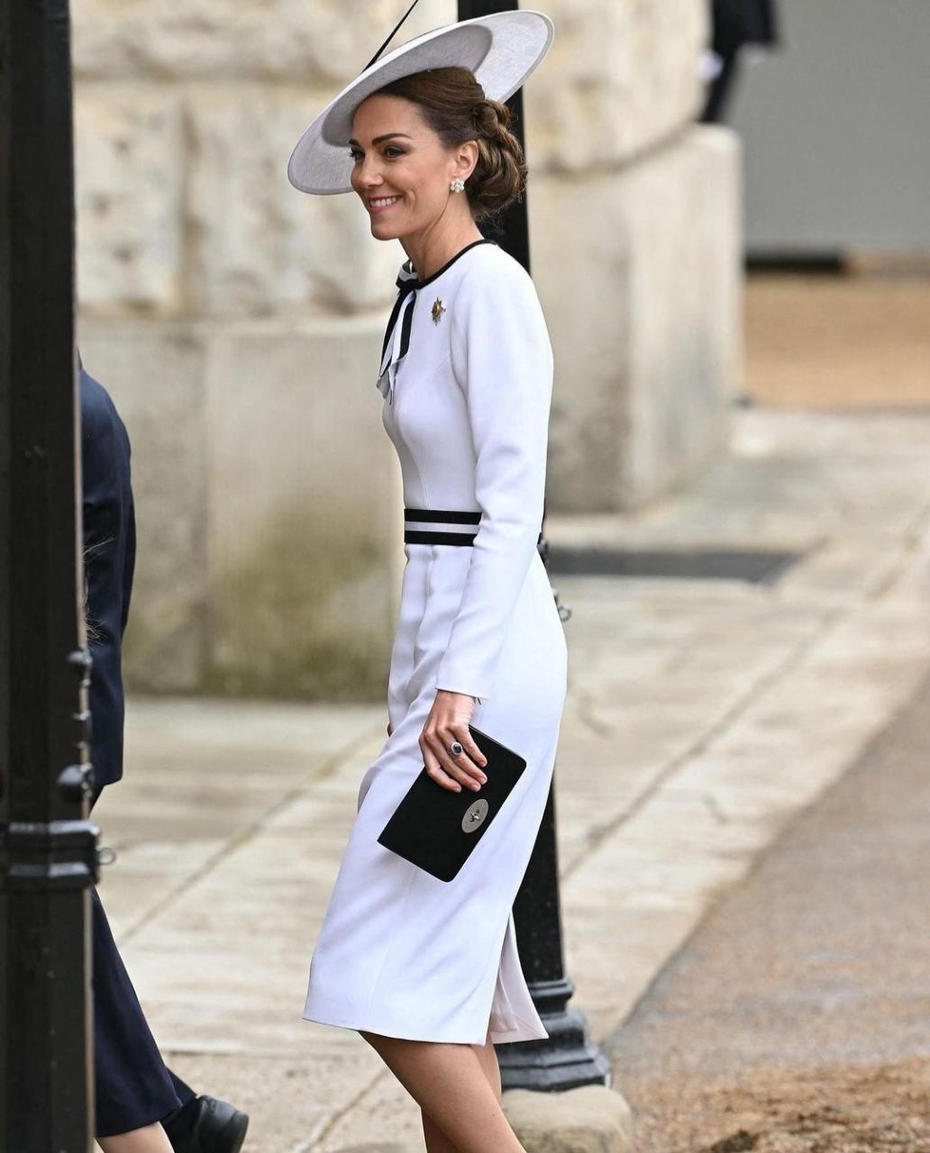 Kate Middleton makes first public appearance since cancer diagnosis as she attends Trooping the Colour (photos/videos)
