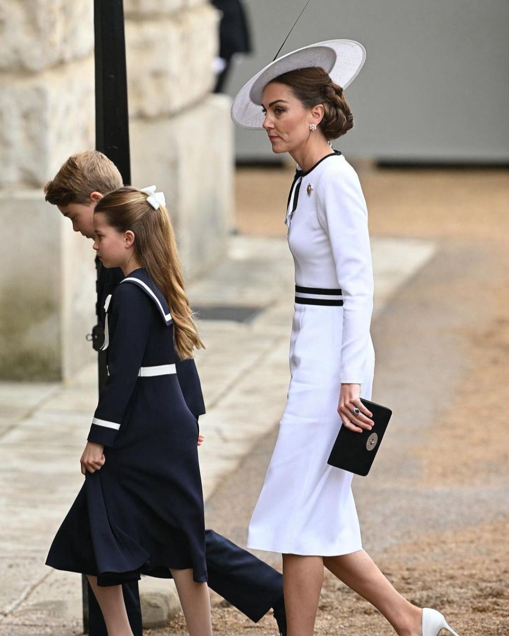 Kate Middleton makes first public appearance since cancer diagnosis as she attends Trooping the Colour (photos/videos)