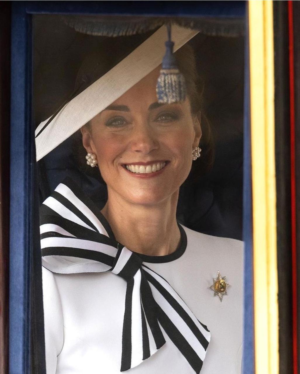 Kate Middleton makes first public appearance since cancer diagnosis as she attends Trooping the Colour (photos/videos)