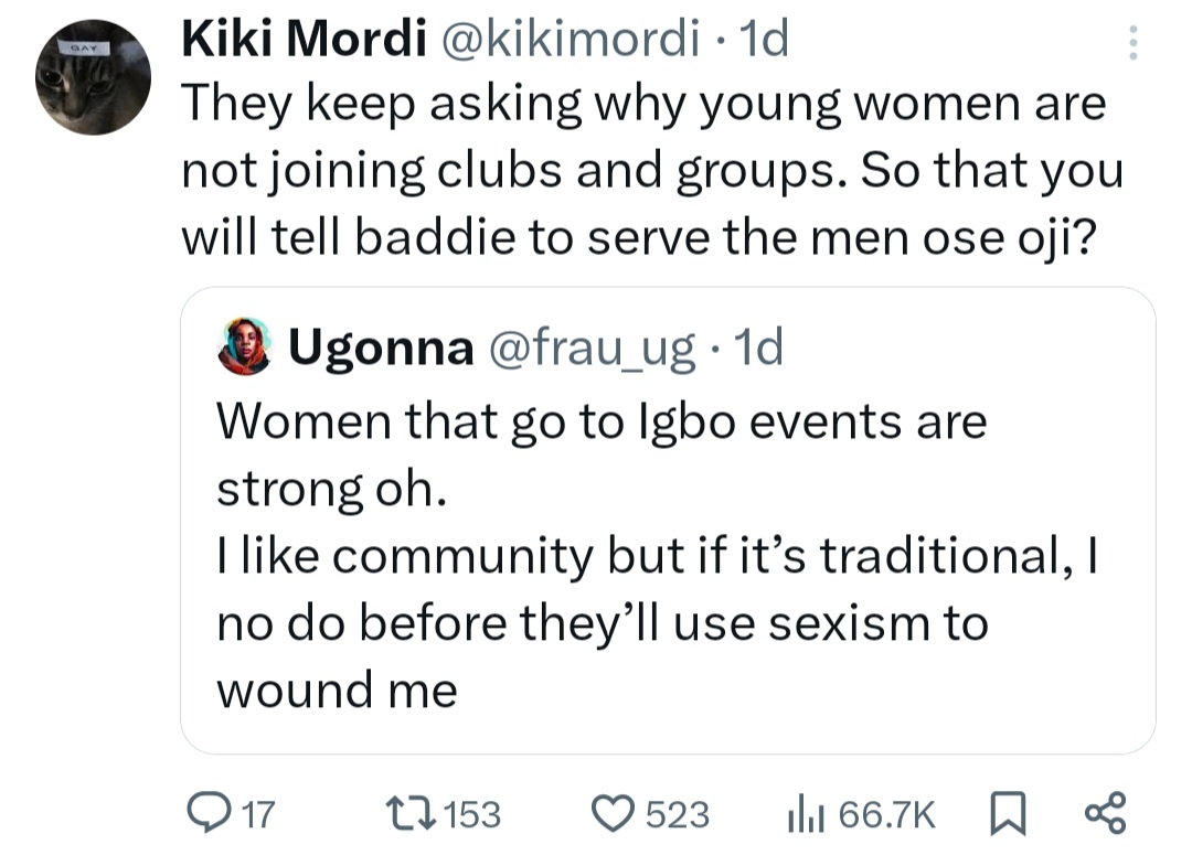 Igbo women share why they avoid attending traditional events and joining their village groups