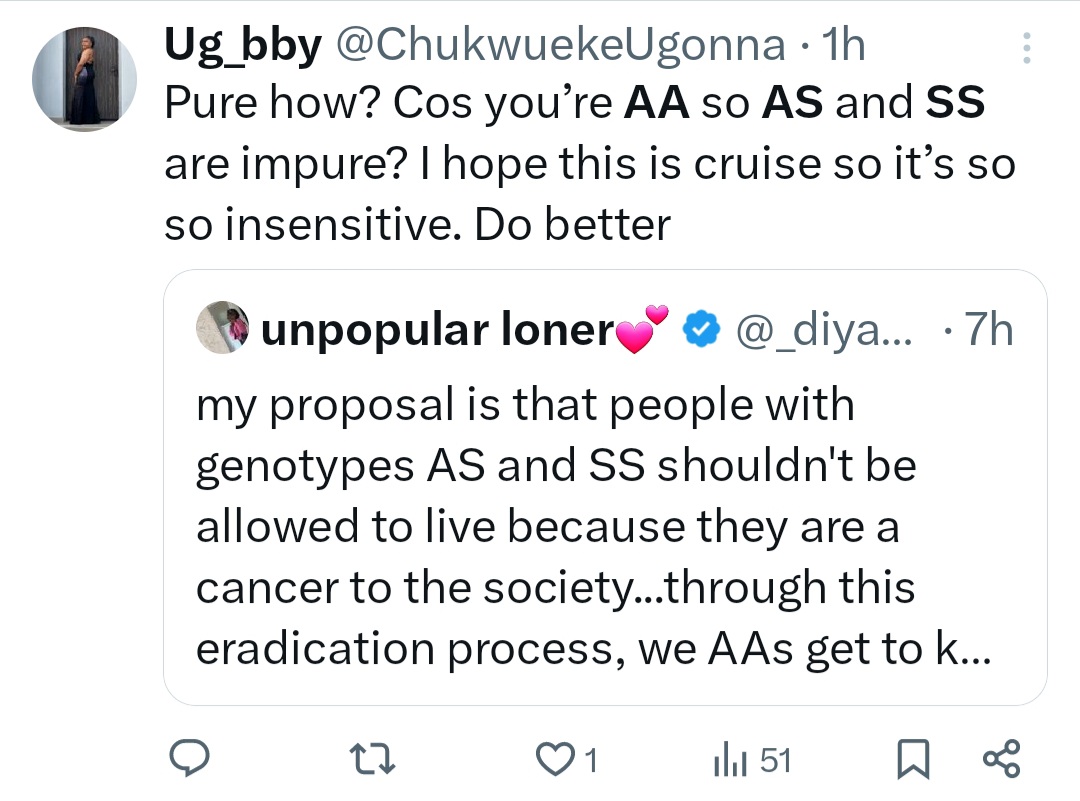 "People with genotypes AS and SS shouldn