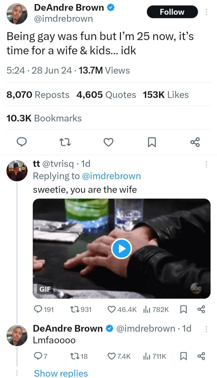 Internet personality, DeAndre Brown reveals why he