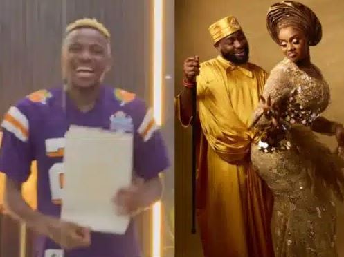 Video Of Victor Osimhen Dancing As He Receives Invitation To Davido’s Wedding