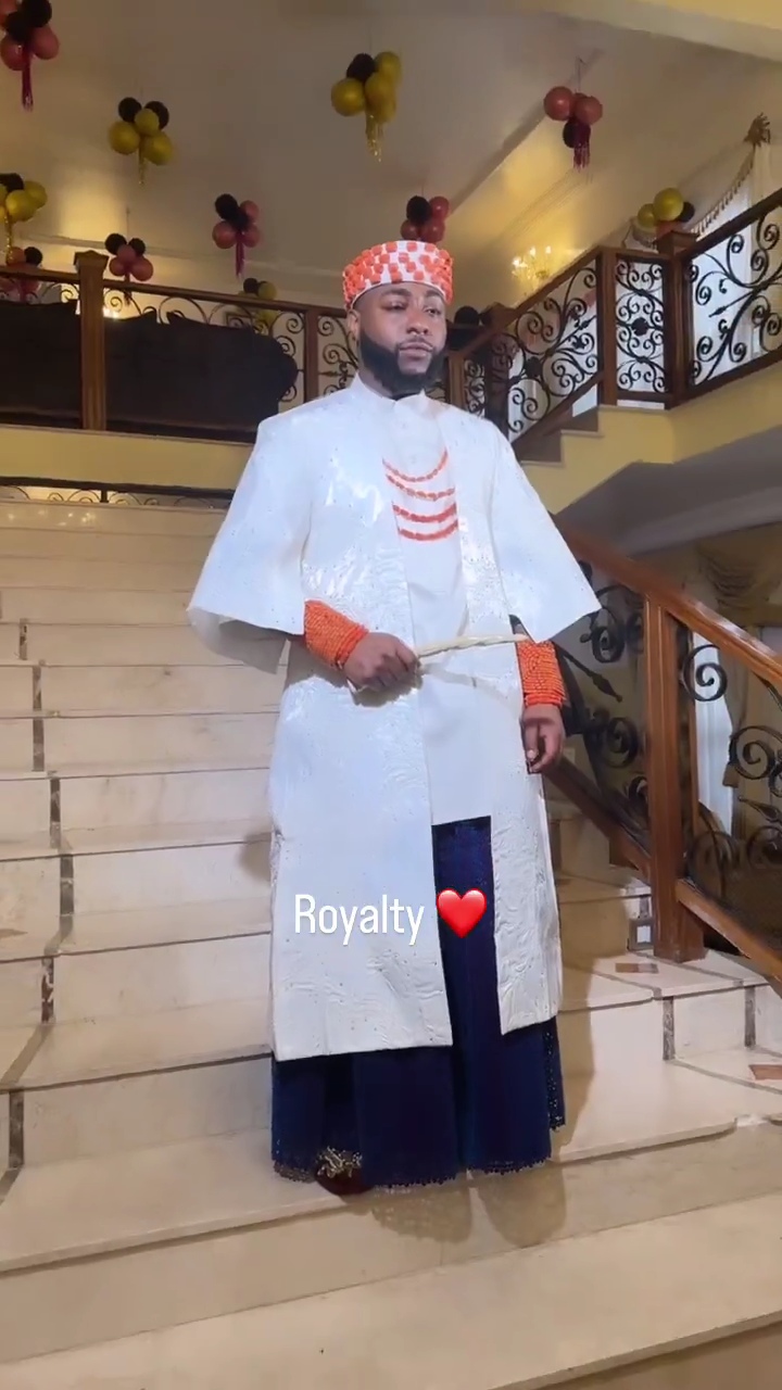 Chioma and Davido step out in their second wedding outfit (video)