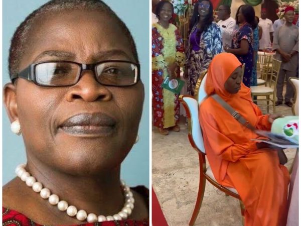 Oby Ezekwesili reacts to video of activist Aisha Yesufu sitting while the new National anthem was being sung at an event
