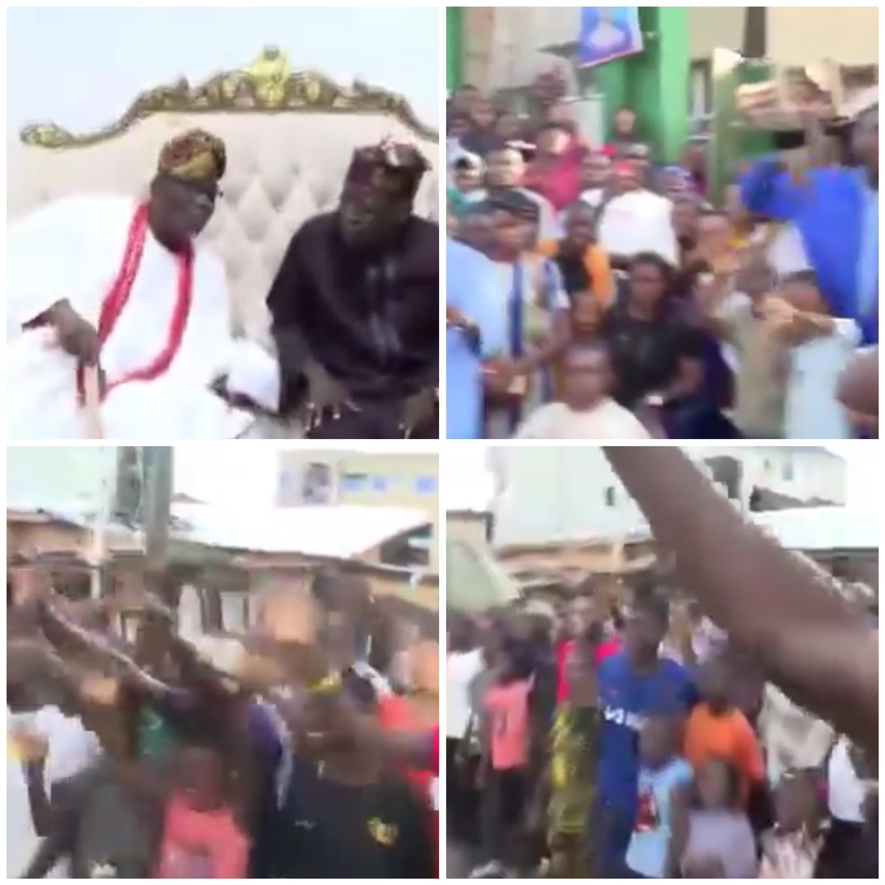 Lagosians troop out to welcome President Tinubu as he pays Sallah visit to Oba of Lagos