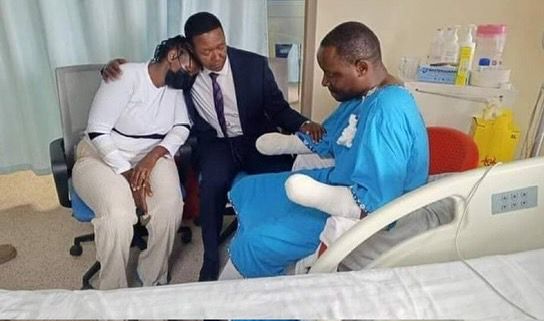 Photos of Police officer who lost both hands after teargas canister detonated on him during protests