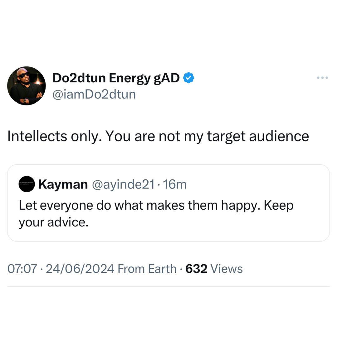 OAP Dotun responds after he was criticized for advising entertainers not to release any songs this week due to Davido?s wedding