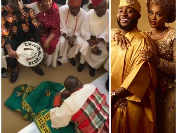 ”I promise her a lifetime assurance. Your daughter will be protected, respected and connected”- Davido tells Chioma’s parents as he begs for her hand in marriage