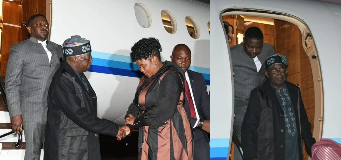 President Tinubu flies private jet to South Africa, avoids presidential aircraft