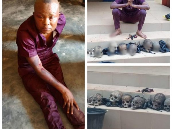 Police arrest suspected ritualist with eight human skulls in Ondo