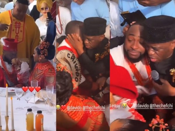 Davido weeps as Chioma’s dad blesses their union (video)