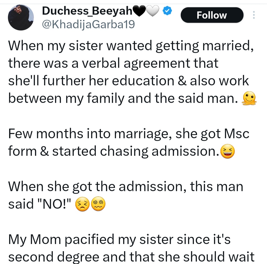 Mother encourages her daughter’s marriage to “scatter” after the husband went back on the promise he made about her career progress