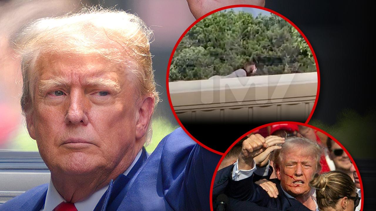 Video shows the moment 20-year-old Thomas Matthew Crooks opened fire on Donald Trump at his rally in Pennsylvania