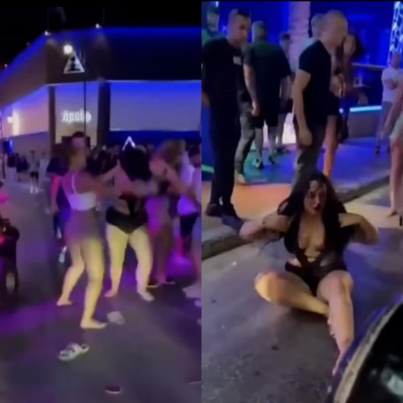 Two women br@wl in street ‘over a man’ while on vacation in Greece (video)