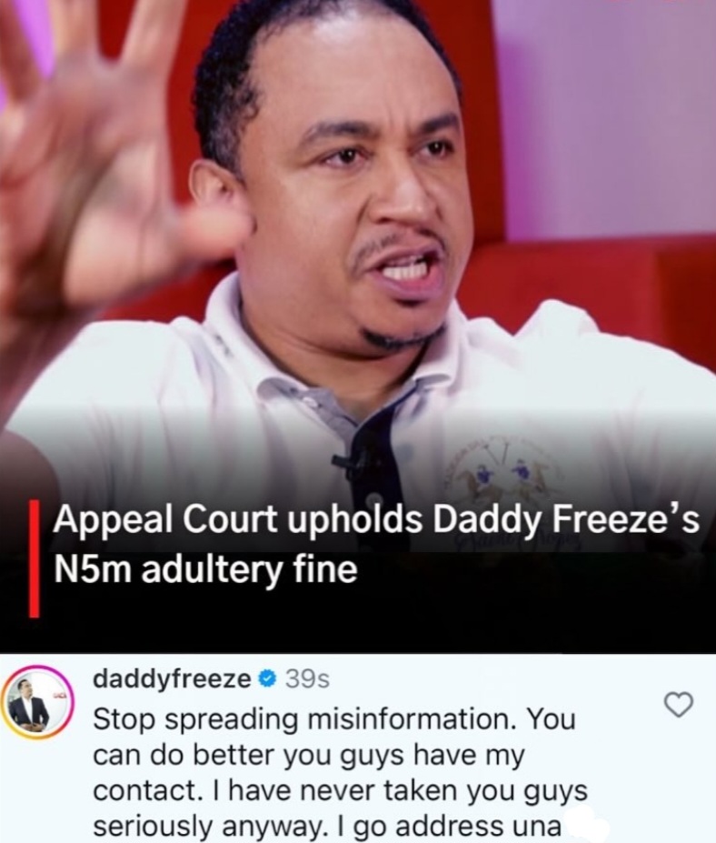 Daddy Freeze throws shade at his wife