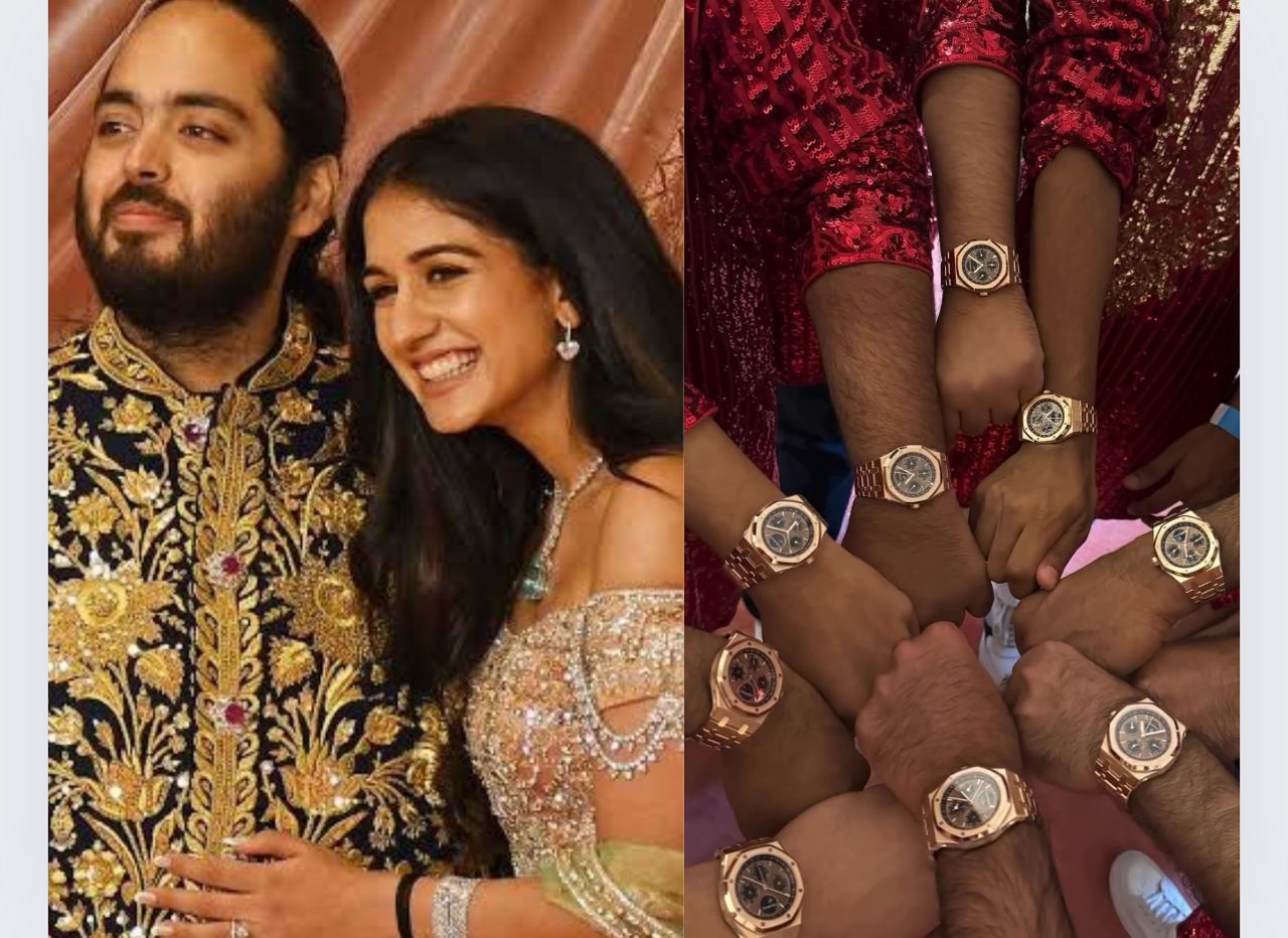 Indian billionaire’s son, Anant Ambani marks his wedding by gifting his friends limited edition Rose Gold Audemars Piguet watches worth $200k each (video)