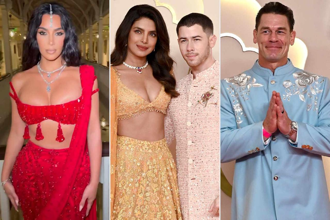 Kim Kardashian, John Cena, and Priyanka Chopra, Rema among glamorous guests at billionaire Ambani’s son’s wedding in India