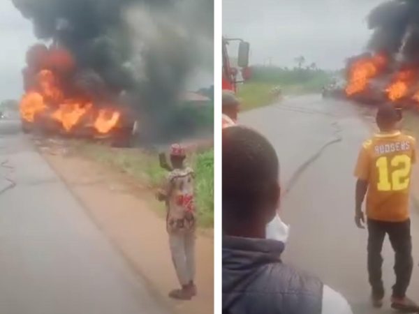 Two d!e as fuel tanker explodes along Ijebu-Ode-Ibadan Expressway (video)