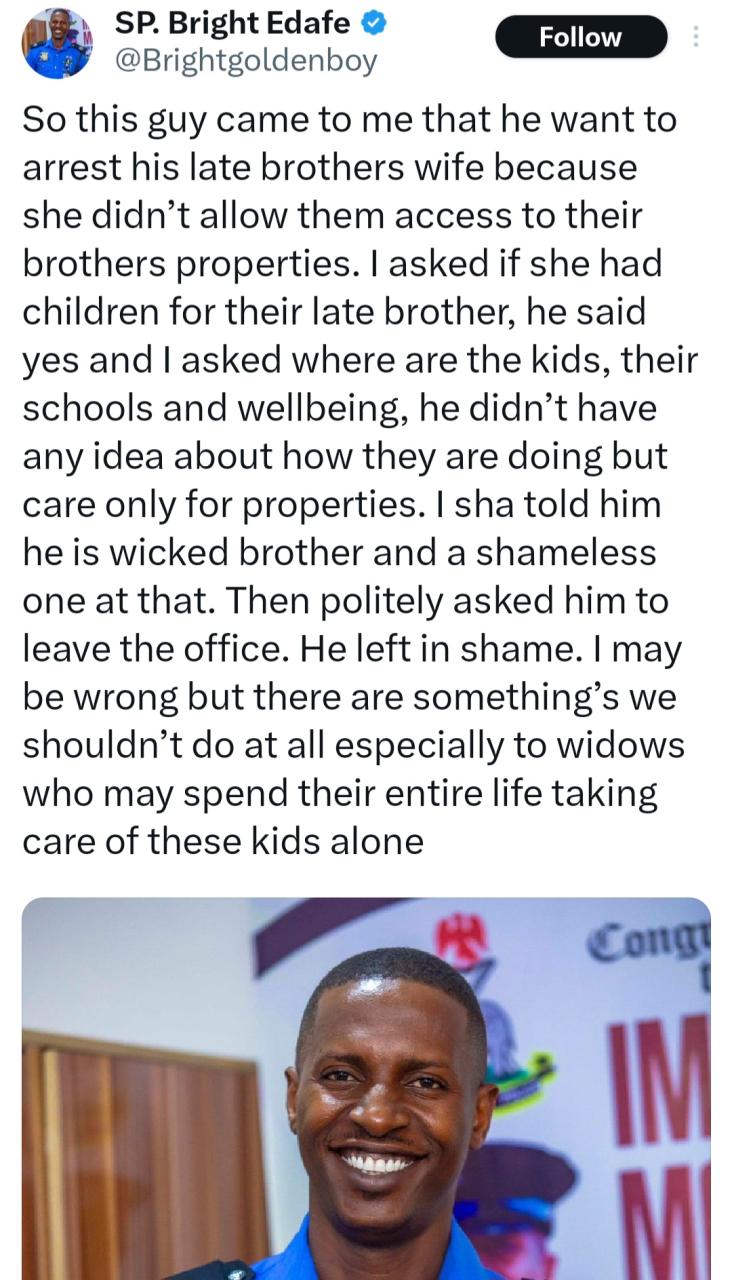 Police reacts as man attempts to arrest late brother