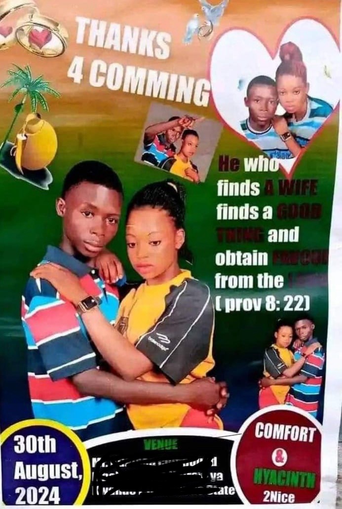 Marriage is beyond infatuation or love – Nigerian activist reacts as ‘teenage’ couple set to wed in Benue
