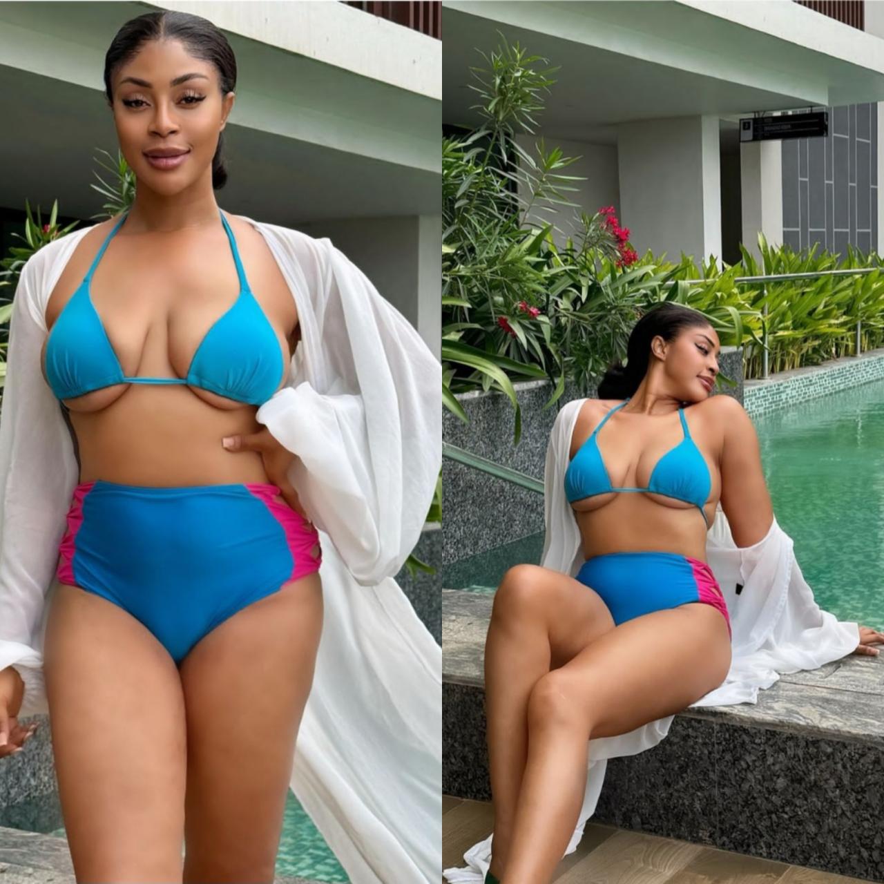 “It feels good to be different among all the curves” Mimi Orjiekwe says as she shows off natural body in bikini