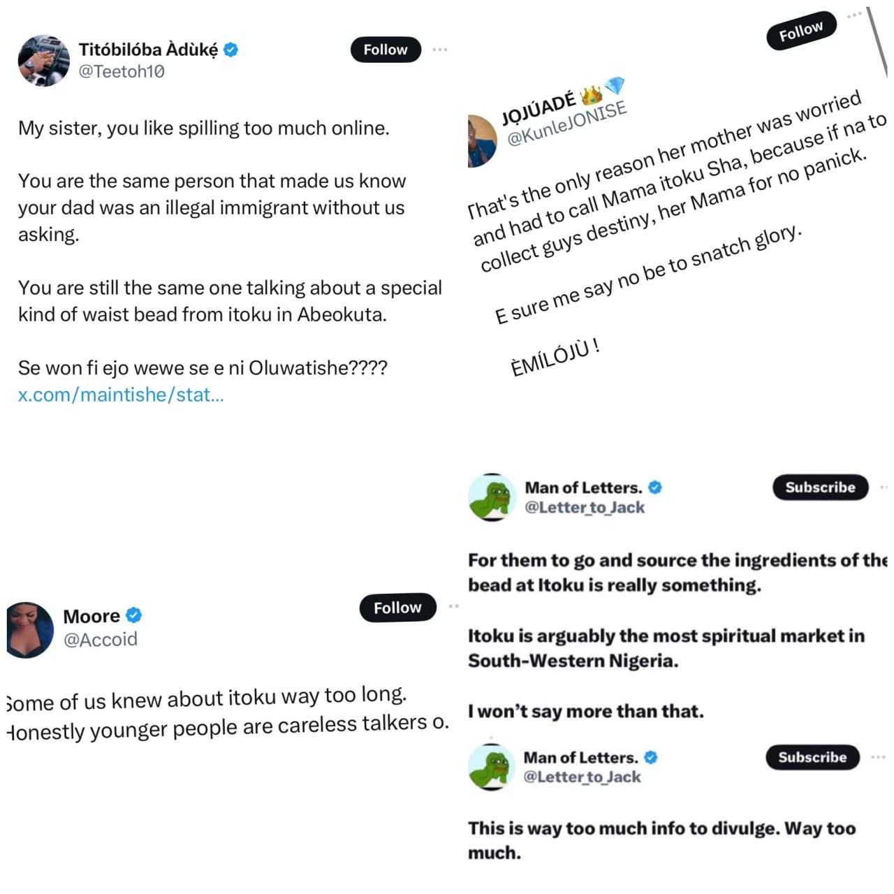 Lady sparks conversation about Itoku market after revealing how furious her mother was over a waistbead that broke when she was receiving 