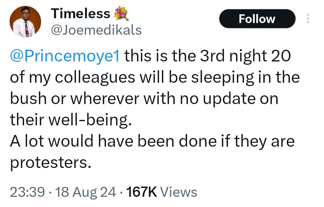 "So you expect us to be updating you online" Force PRO Olumuyiwa Adejobi says after being asked for update on abducted medical students