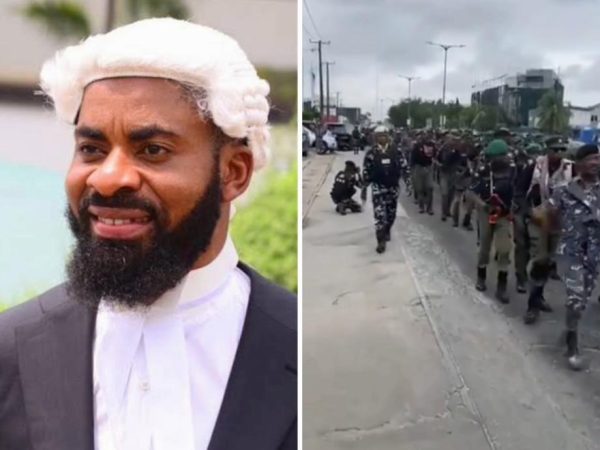 Bandits in Zamfara, Katsina and Kaduna will just be laughing- Lawyer/activist, Deji Adeyanju, reacts to video of police in show of force in Lekki, Lagos